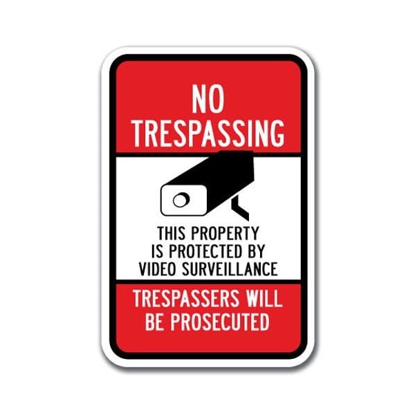 Safety Sign, 12 in Height, Aluminum, No Tres - No Tres This